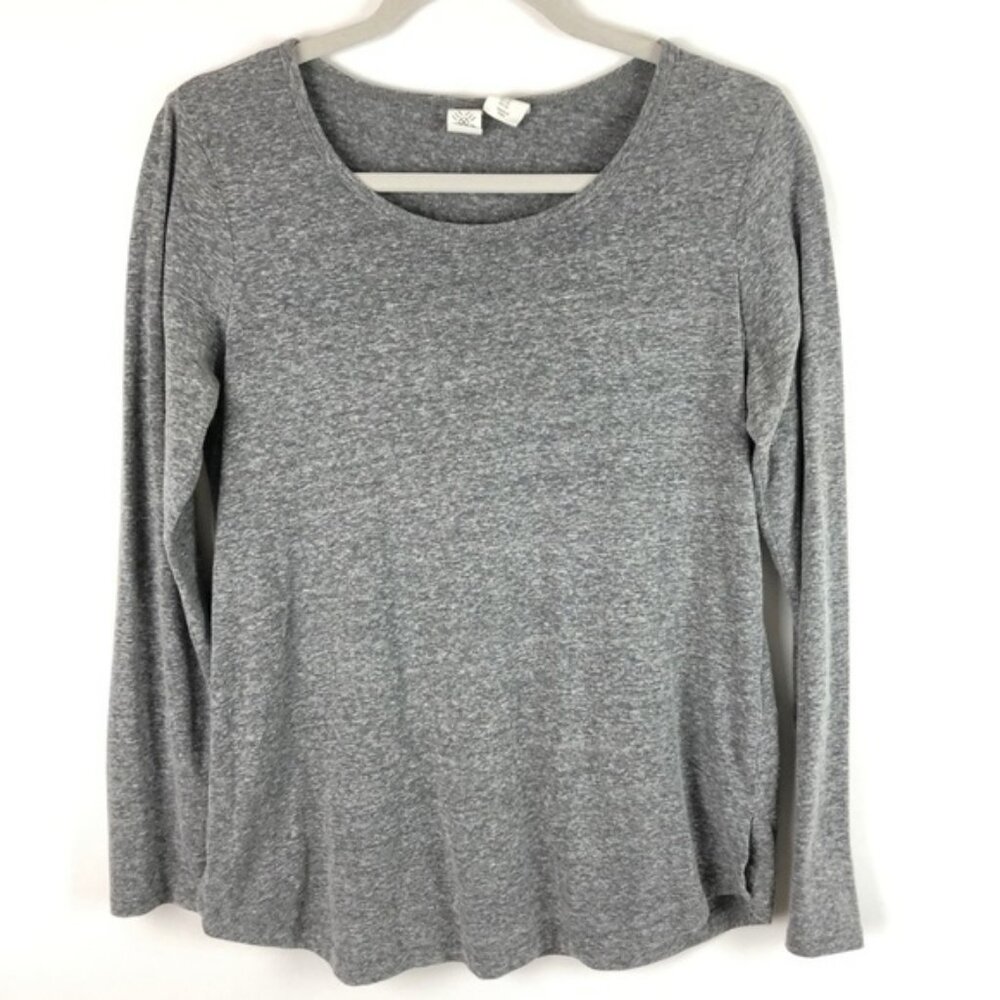 Artisan NY Light Gray Long Sleeve Top Tee Shirt
